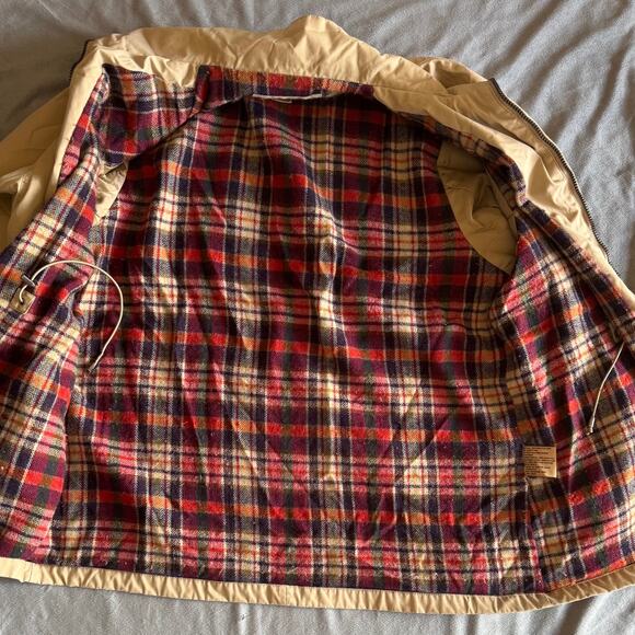 River Edge Men’s XL Outdoor Khaki Flannel Line Jacket Windbreaker - Picture 5 of 9